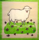 SZ-083 Sheep - 3-ply (green/beige) - Barbara Brenner - Design House